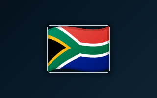Flag associated with South Africa