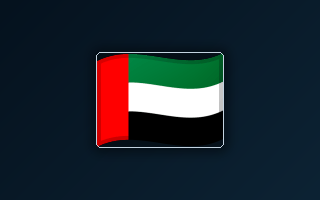 Flag associated with United Arab Emirates