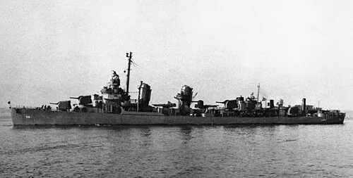 The U.S. Navy destroyer USS Eaton (DD-510) on 5 February 1943.