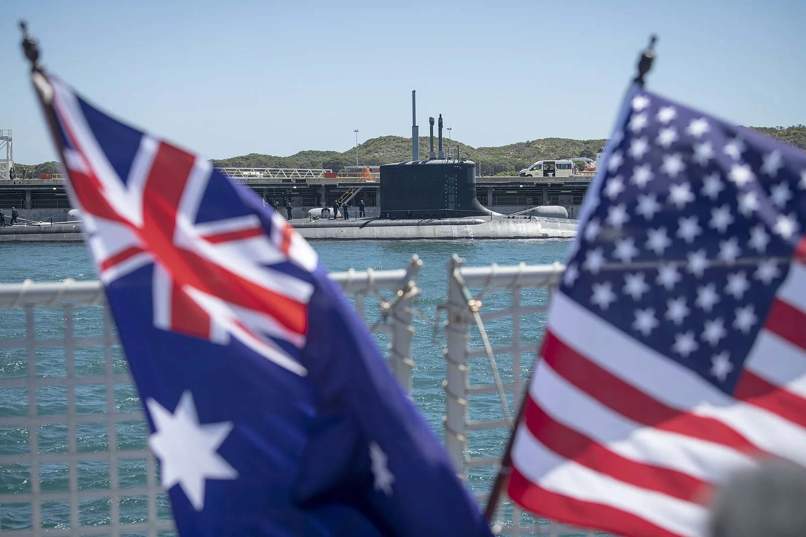 USS Mississippi (SSN 782) is pictured moored at Royal Australian Navy HMAS Stirling Naval Base, Nov. 28. Mississippi is currently on patrol in support of national security interests in the U.S. 7th Fleet area...
