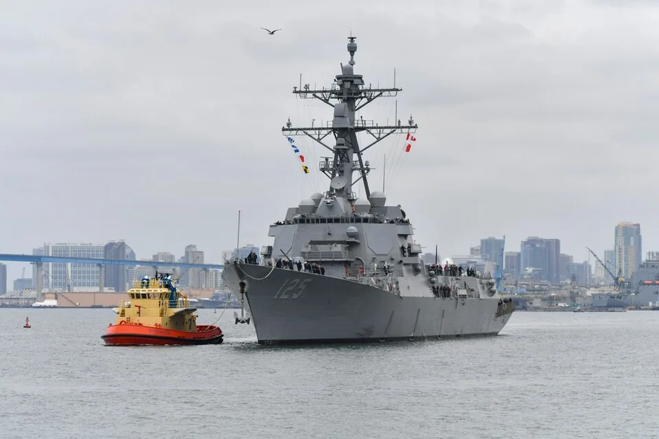 231025-N-SL036-2035 (October 25, 2023) The Arleigh Burke-class guided missile destroyer USS Jack H Lucas (DDG 125) arrives pierside at Naval Base San Diego. An integral part of U.S. Pacific Fleet, U.S.