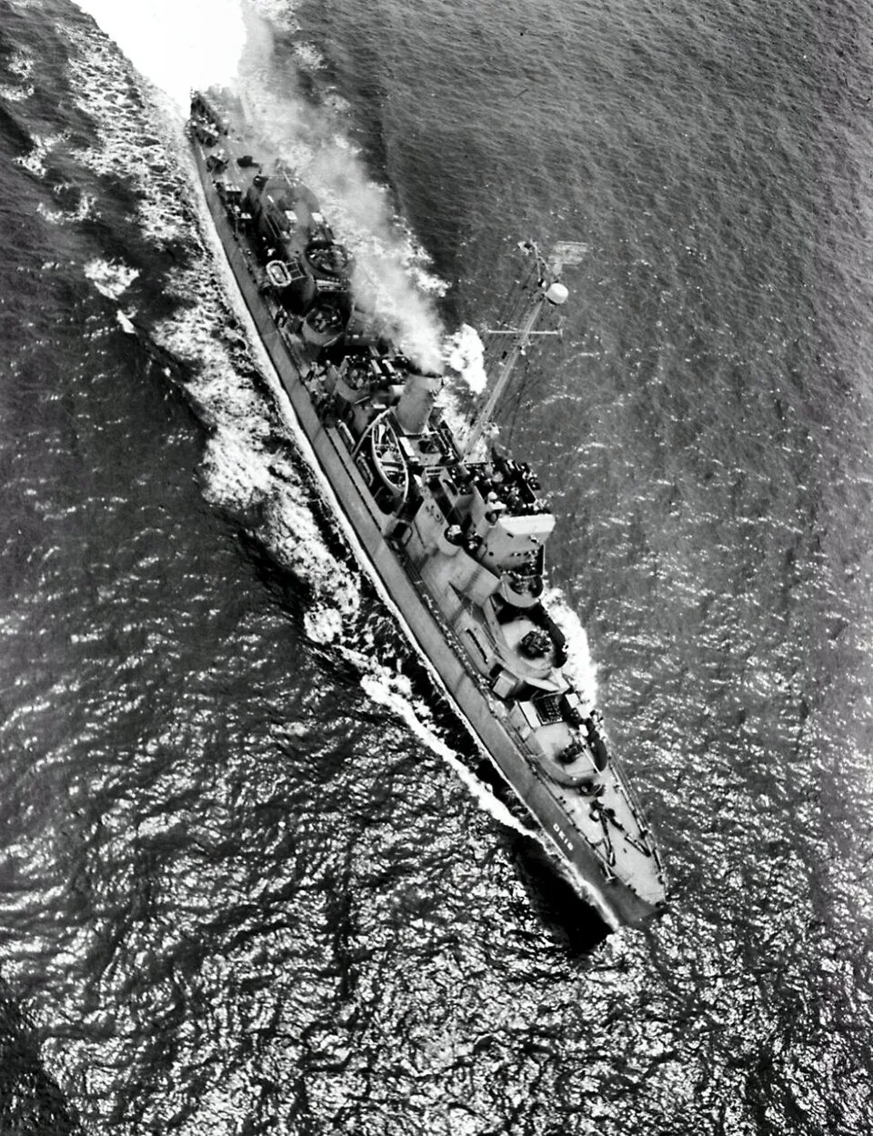 The U.S. Navy destroyer escort USS Edgar G. Chase (DE-16) underway, in 1943.
