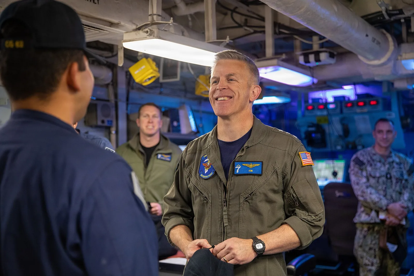 USS Robert Smalls (CG 62) Sailors on Commander, Fleet Activities Yokosuka, May 1, 2026. U.S. 7th Fleet, the Navy’s largest forward-deployed numbered fleet, routinely interacts a...