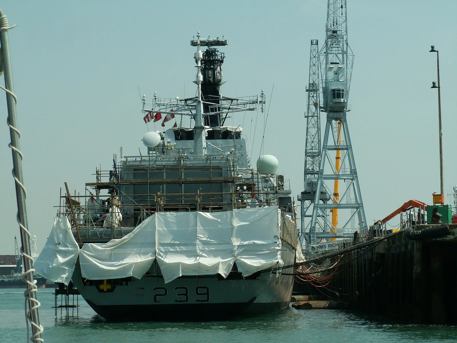 F239 HMS Richmond, Portsmouth, UK.