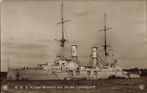 Couraçado alemão SMS Kaiser Wilhelm der Grosse German battleship SMS Kaiser Wilhelm der Grosse