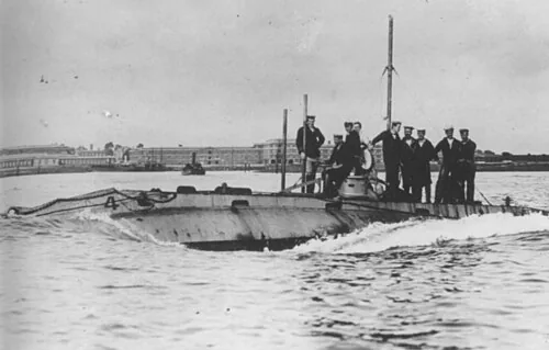 HMS Holland 4 underway at Portsmouth, England.