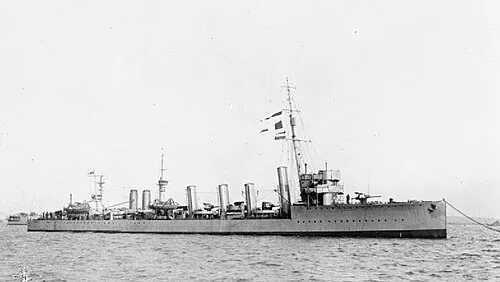 Photograph of British Marksman/Lightfoot class destroyer flotilla leader HMS Nimrod .