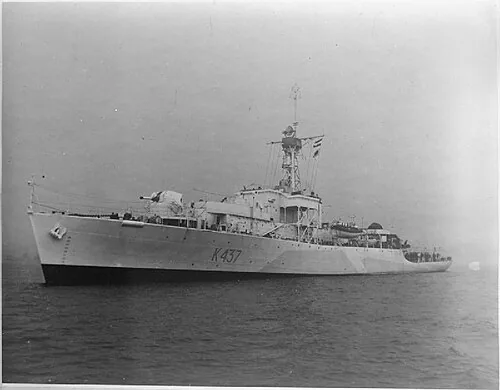 Photograph of British frigate HMS Loch Lomond .