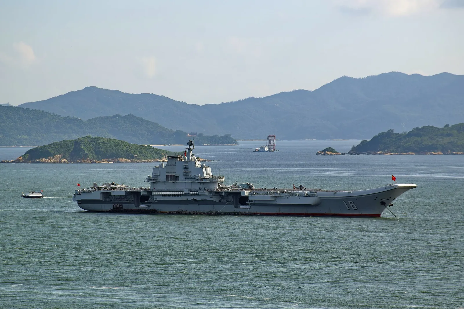 Aircraft carrier Liaoning at Hong Kong